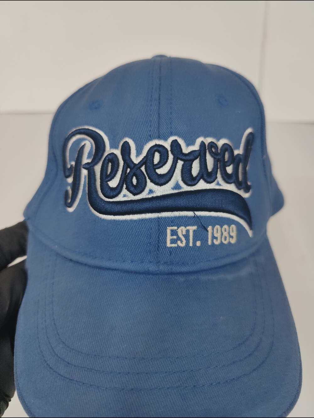 Reserved EST. 1989 blue baseball cap Hat